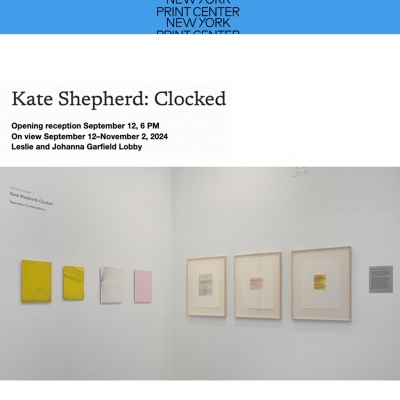 Kate Shepherd exhibition, “Clocked” on view at Print Center New York